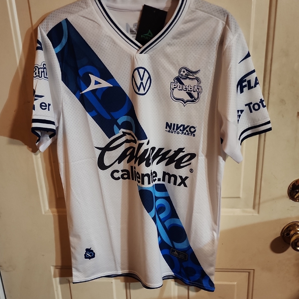 Puebla White and Blue Men's Jersey by Charly